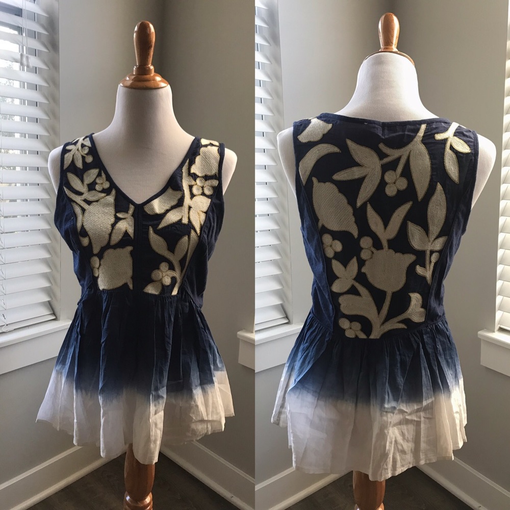 ombré embroidered tank from anthropologie